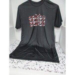 Men's Adidas Short Sleeve T-Shirt Black/Rust/White  Logo Size Small New!!!